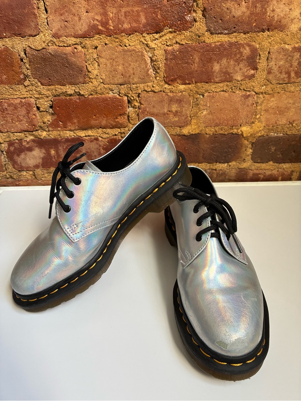 Dr. Martens Holographic Lace-Up Oxfords Sz. 6.5